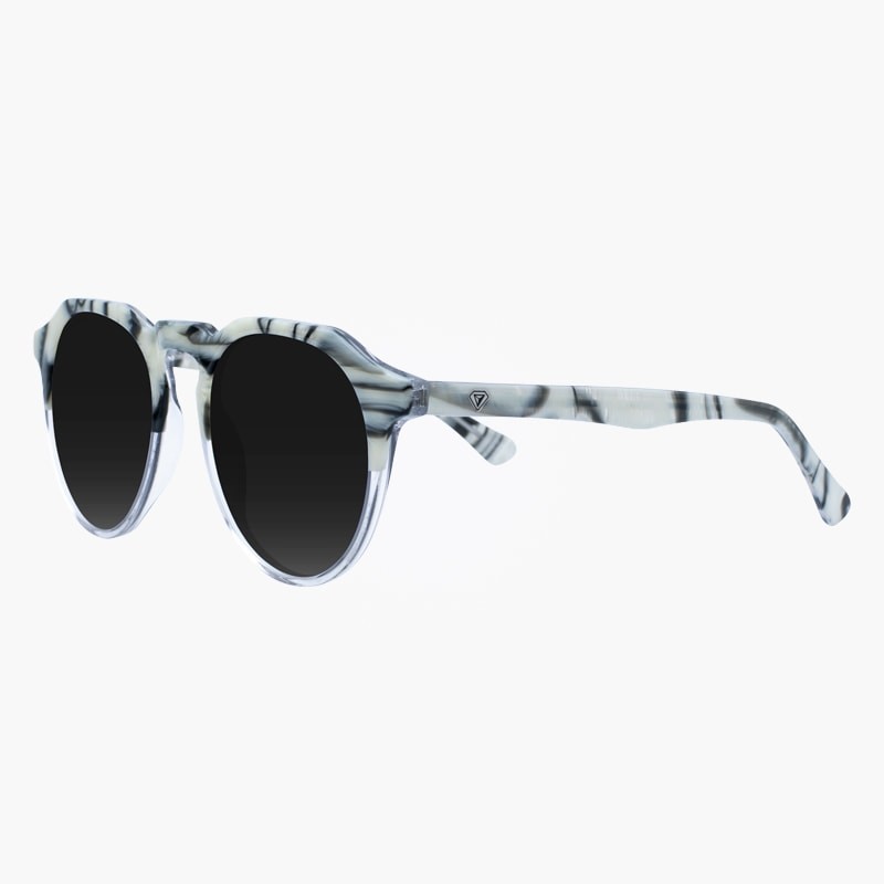 Lunettes de soleil en marbre White Rocks Black Molten