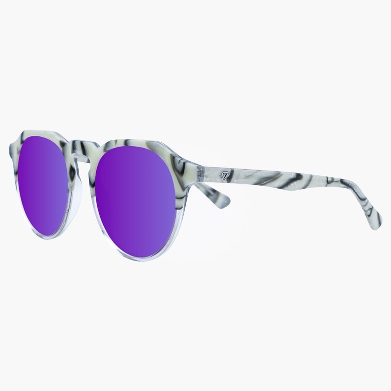 Lunettes de soleil en marbre White Rocks Black Purple yourway