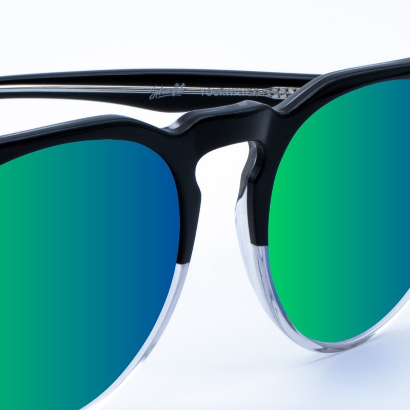 Gafas de sol transparentes Bicolor Blue Clover polarizadas